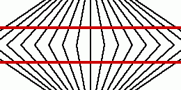Radiating from outside