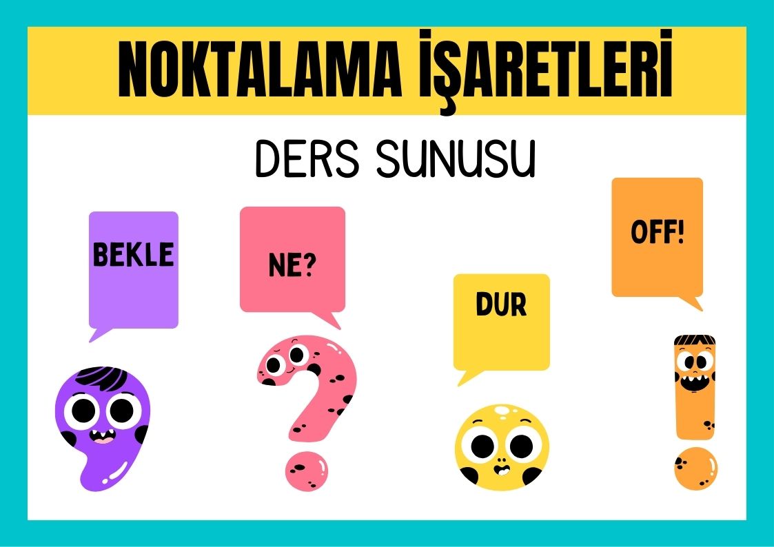 Noktalama İşaretleri Ders Sunusu slaytı